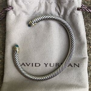 David Yurman Cable Classics blue topaz bracelet